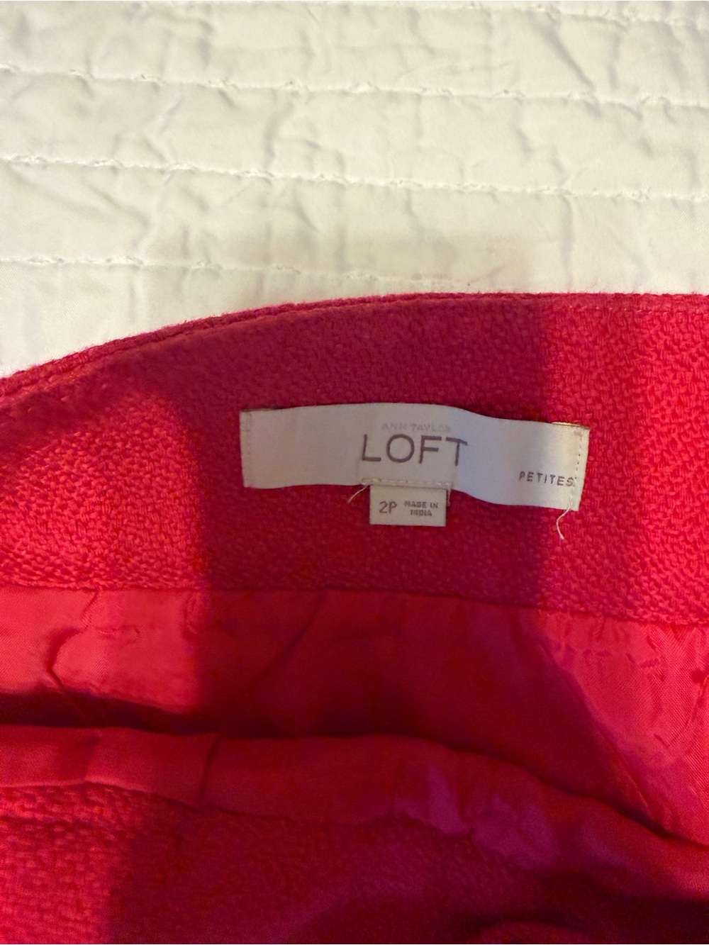 LOFT Textured Raspberry Pink Mini Skirt - Picture 5 of 6